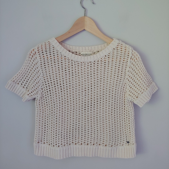 Ralph Lauren Denim & Supply Knit Sweater Short Sleeve Cropped Size Medium - Picture 3 of 11